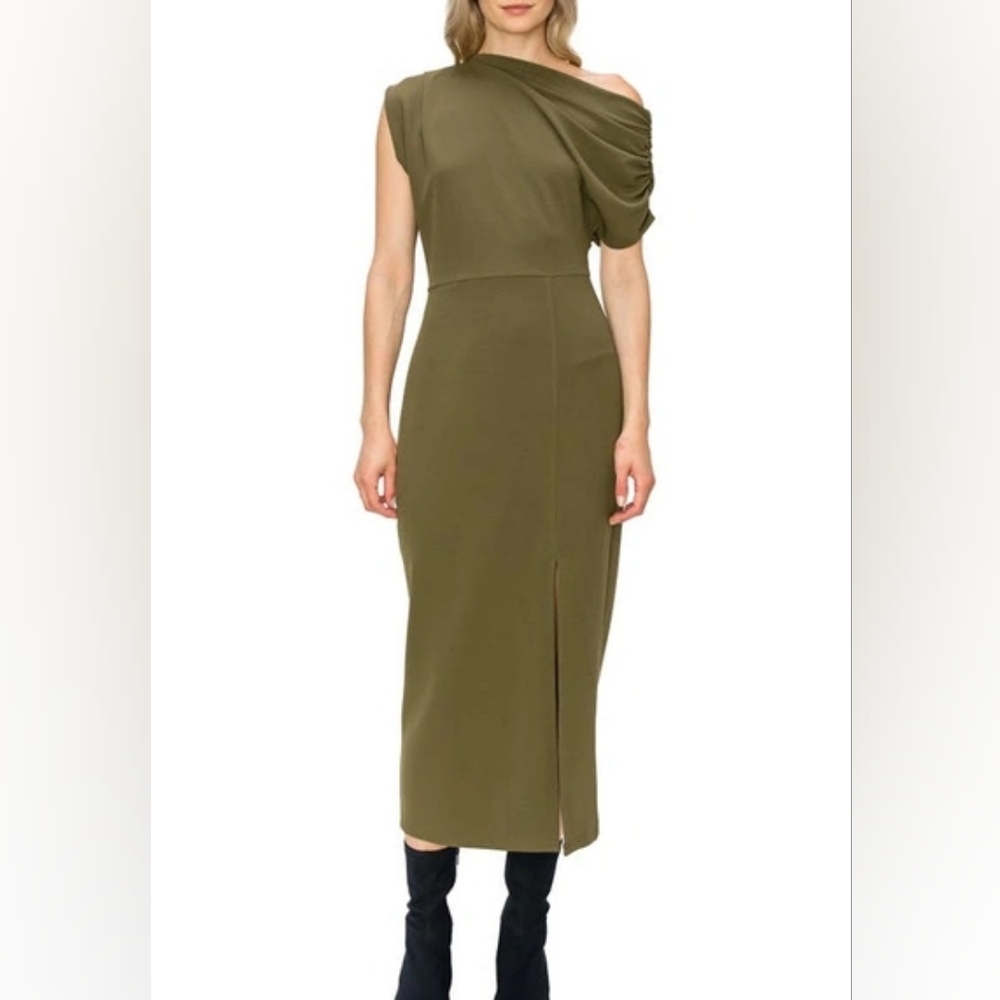 MELLODAY Olive One Shoulder Dress